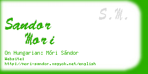 sandor mori business card